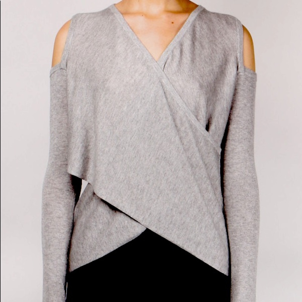 BLACK derek lam cross open shoulder top